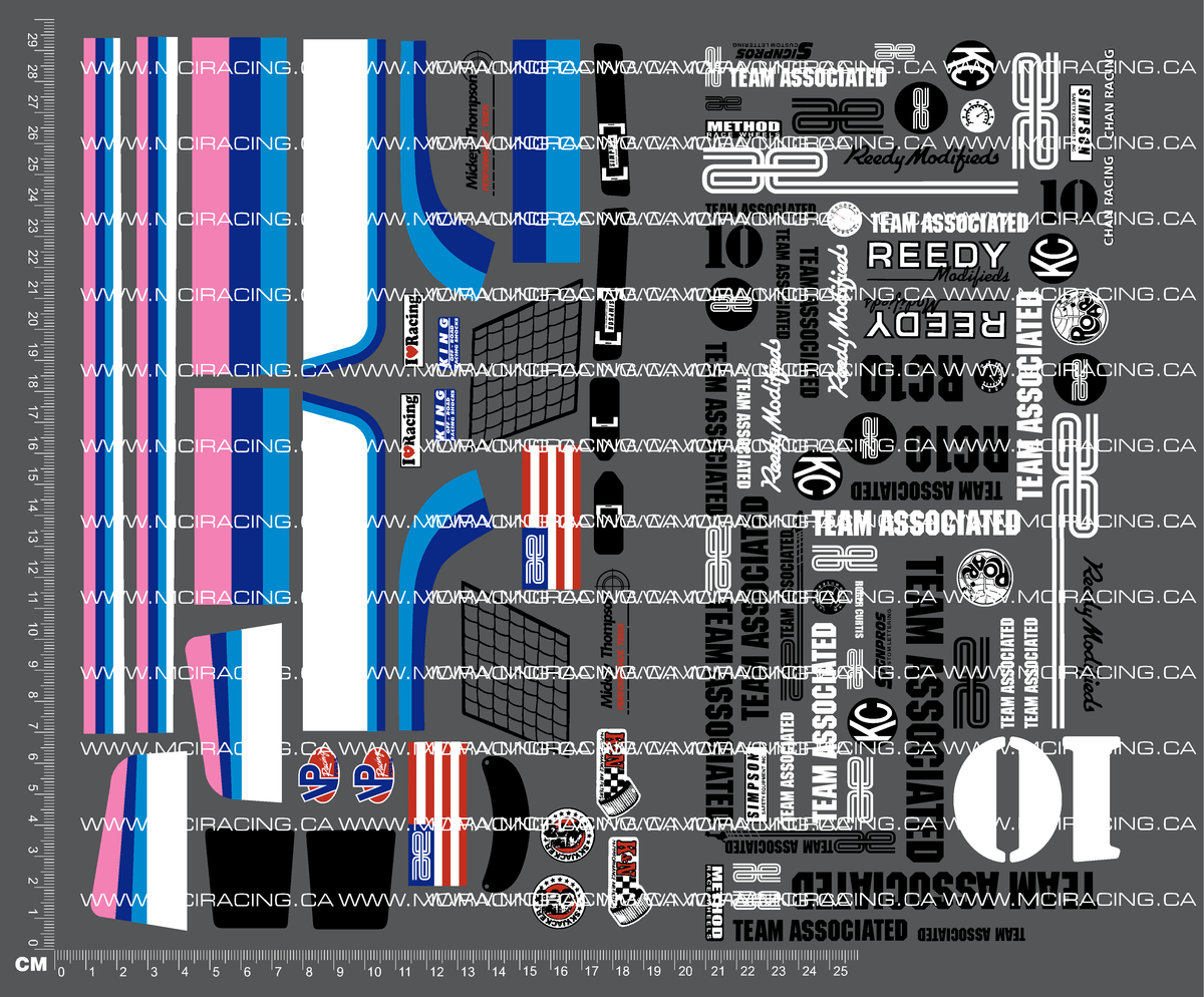 1/10TH ASSOCIAT - R10 DECALS – Mciracing.ca