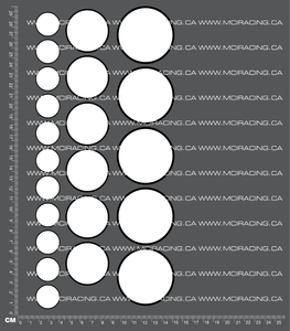 1/10TH NUMBERS - NUMBER CIRCLE DECALS