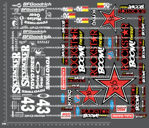 1/10TH SHORT COURSE TRUCK - STAR BOOM DECALS