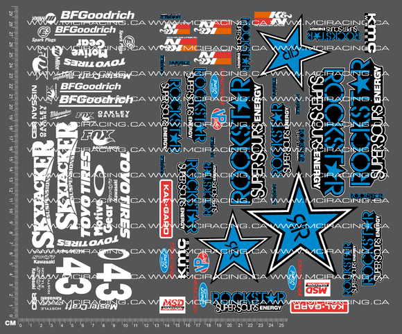 1/10TH SHORT COURSE TRUCK - STAR SOUR DECALS