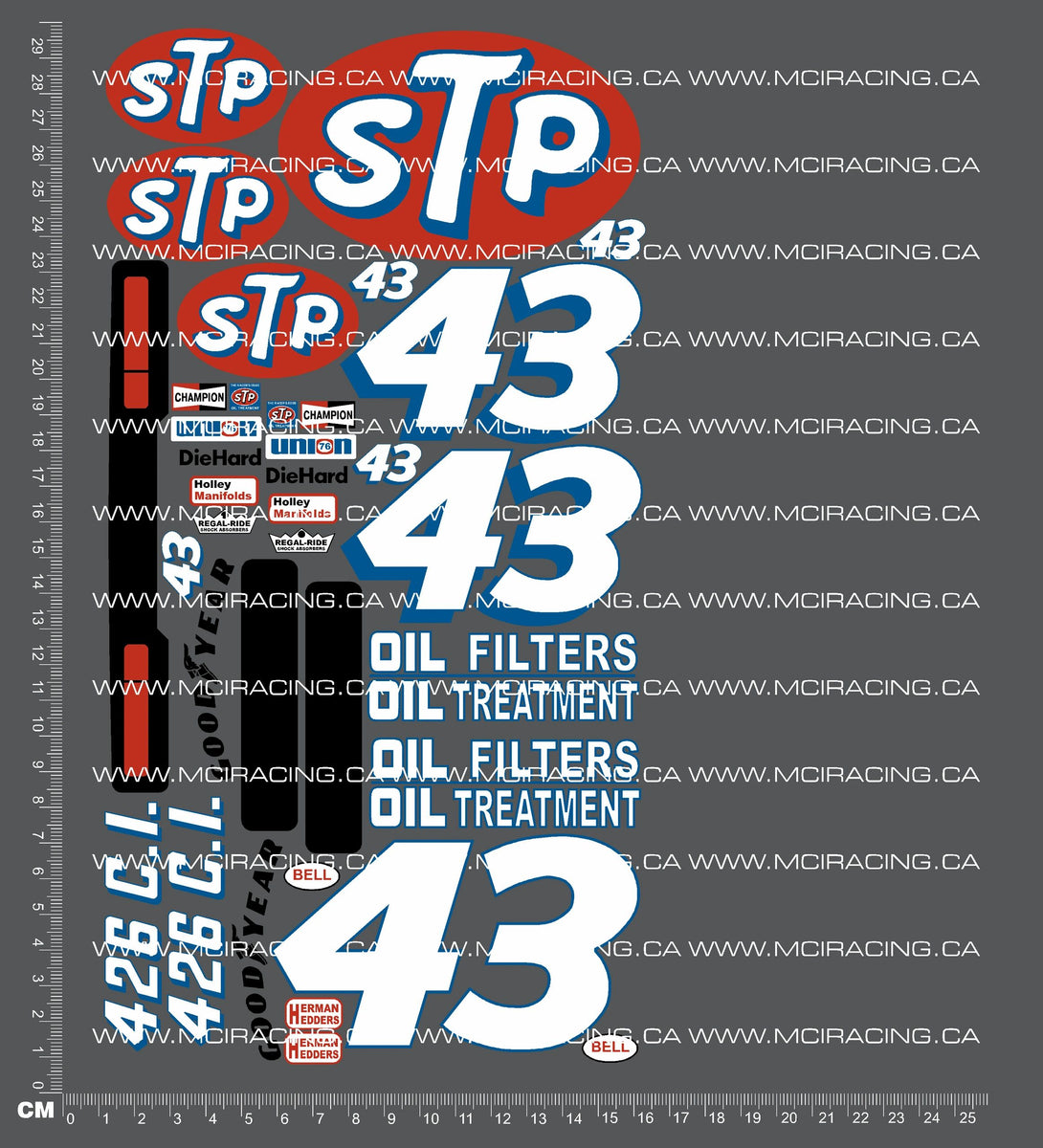 Nascar Number Decals
