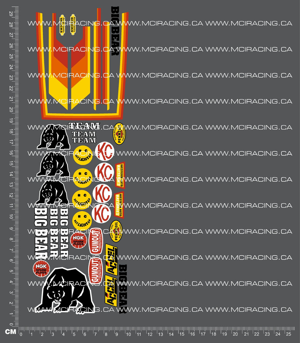 1/12TH MARUI - BIG BEAR DECALS – Mciracing.ca