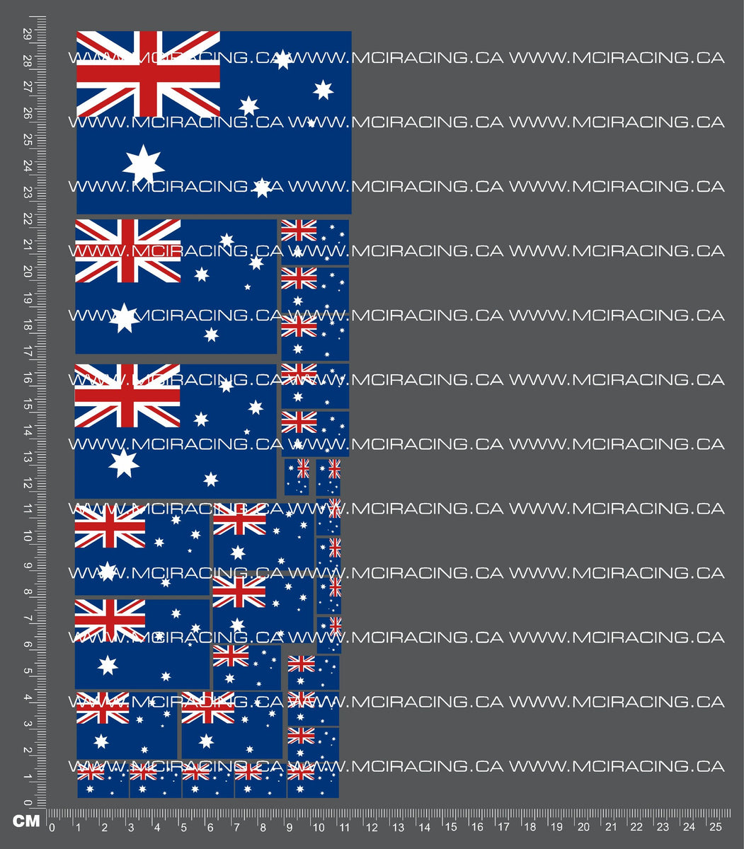 1/10TH FLAGS AUSTRALIA DECALS Mciracing.ca