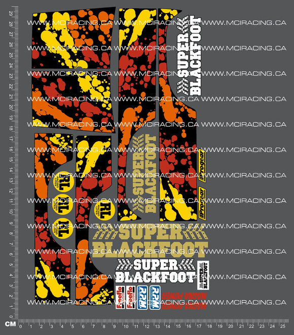 1/10TH TAM 58110 - SUPER BLACKFOOT DECALS