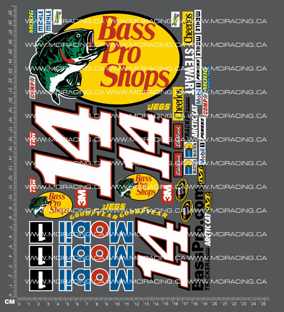 1/10TH NAS CAR - BASS PRO DECALS