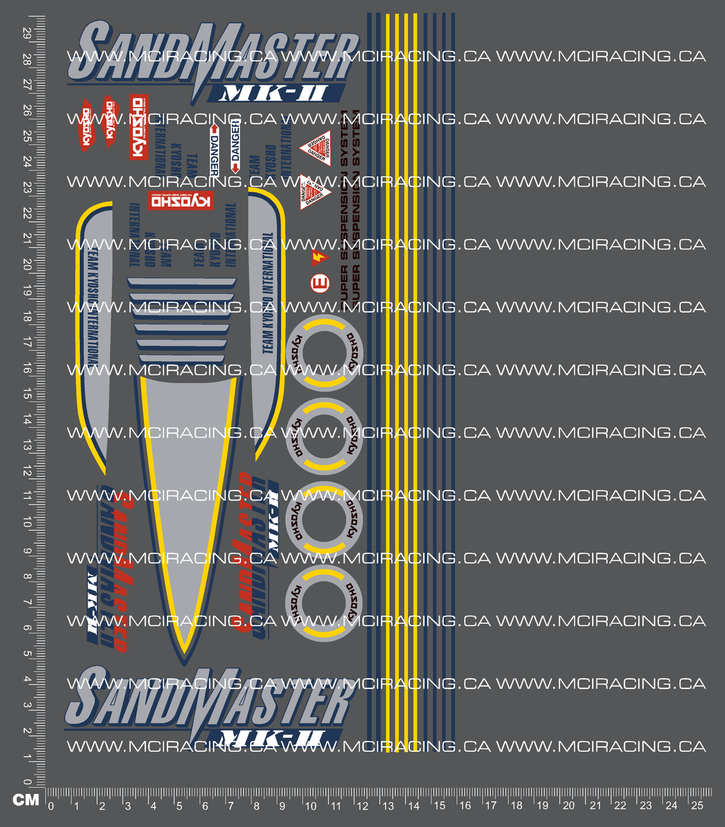 1 10TH KYO SANDMASTER MK2 DECALS Mciracing