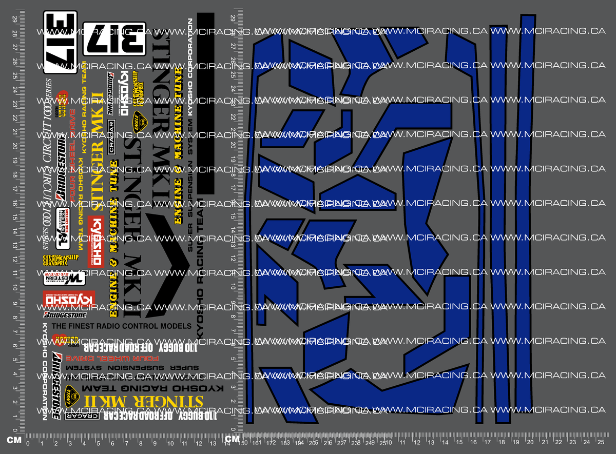 ② 1/10TH KYO - STINGER MK2 DECALS – Mciracing.ca