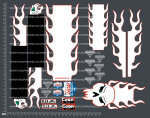 1/10TH MONSTER TRUCK - AVE V1 - WHITE AND SILVER DECALS