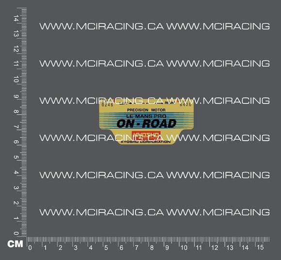 540 MOTOR DECAL - LE MANS PRO - ON ROAD
