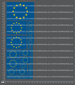1/10TH FLAGS - EUROPEAN UNION DECALS