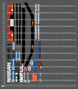 1/12TH ACADEMY - NISSA FAIRLADY 300Z DECALS