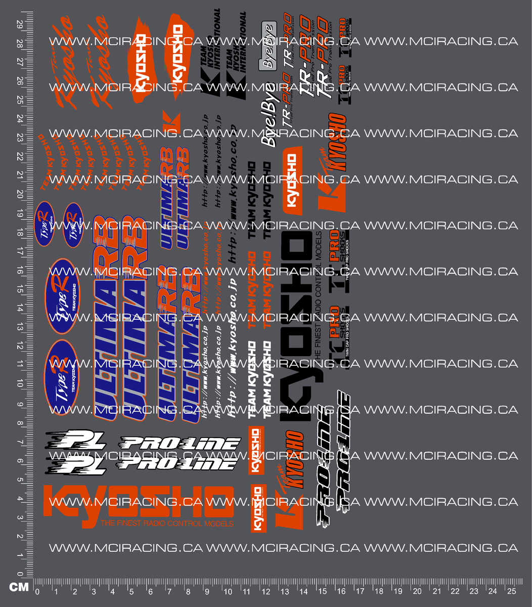 1/10TH KYO - ULTIMA RB TYPE R DECALS – Mciracing.ca