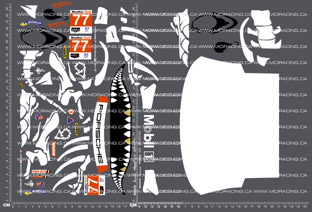 1/10TH PORSCH - REXY - SKELETON DECALS – Mciracing.ca