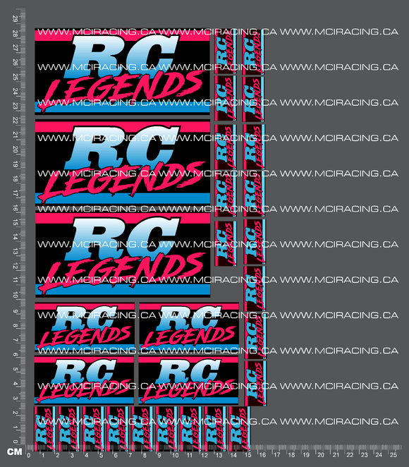 1/10TH RC LEGENDS DECALS