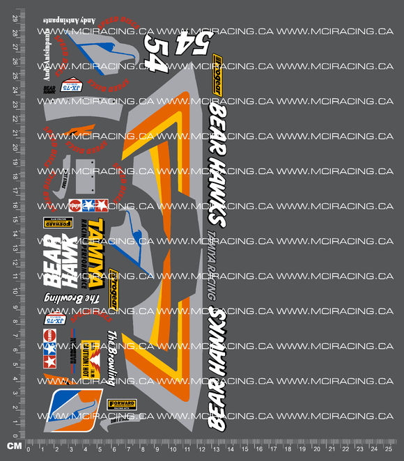 1/10TH TAM 58093 - BEAR HAWKS DECALS