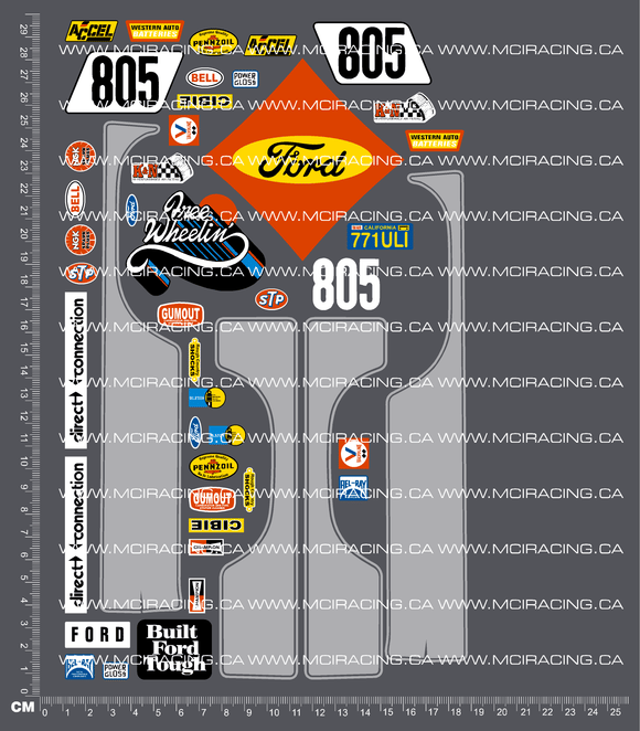 1/10TH TAM 58027 - FOR RANG LARGE WHEEL WELL (APPROX. 95MM) DECALS
