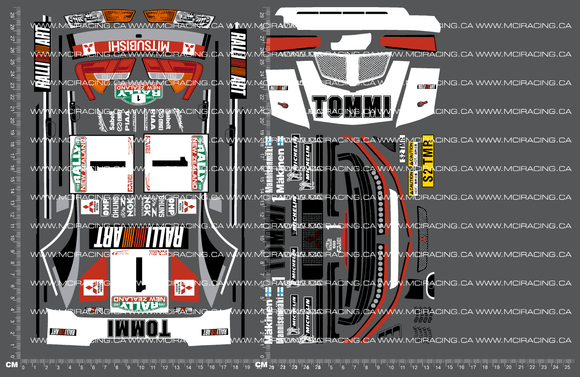 1/10TH TAM 58257 - MITSU LANCER EVO 6 WRC DECALS