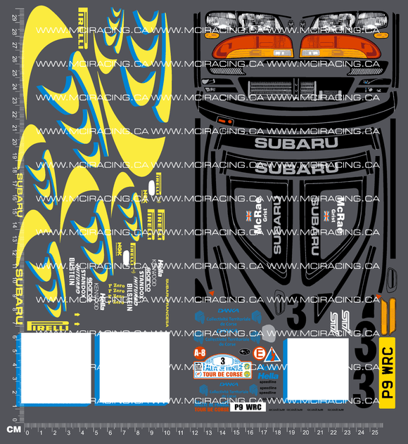 1/10TH TAM 58210 - SUBAR IMPREZ WRC 97 DECALS