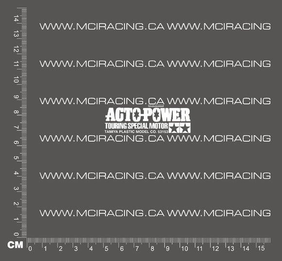 540 MOTOR DECAL - ACTO-POWER TOURING SPECIAL MOTOR