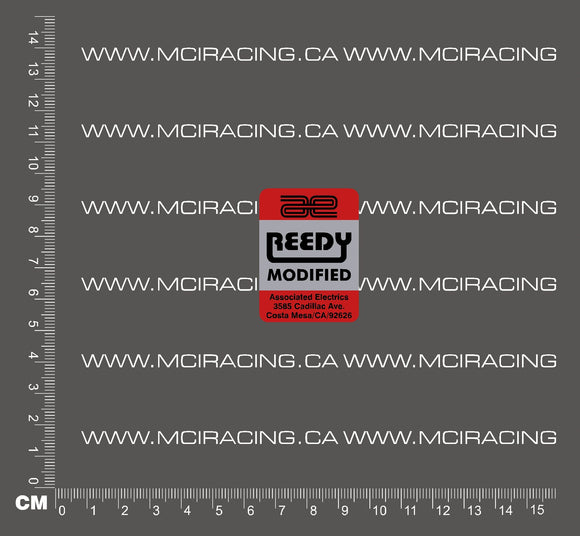 540 MOTOR DECALS - REEDY MODIFIED RED