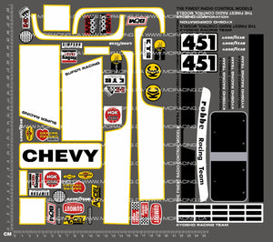 1/10TH KYO - CHEV PICK-UP 4X4 DECALS