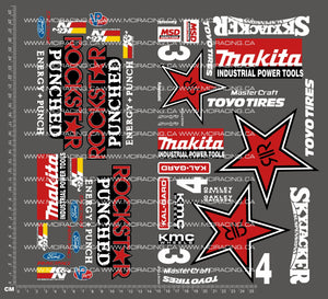 1/10TH SHORT COURSE TRUCK - STAR PUNCHED DECALS