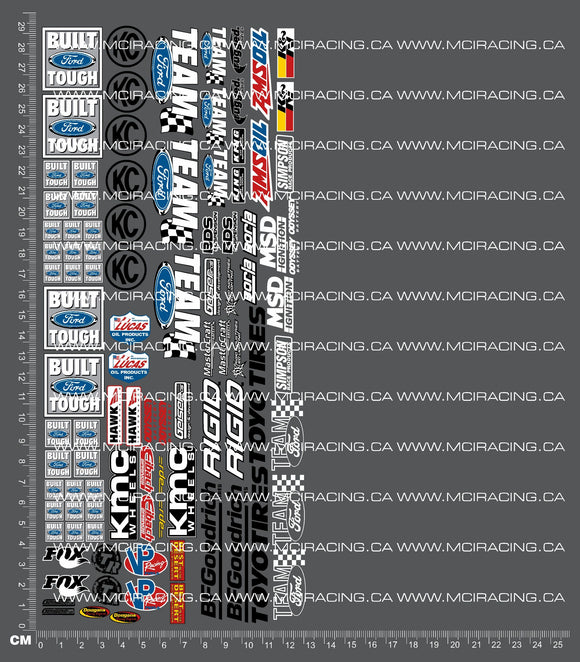 1/10TH SHORT COURSE TRUCK - SPONSOR DECALS