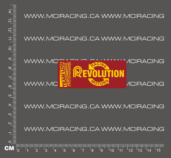 540 MOTOR DECAL - LOS RACING REVOLUTION MOTORS - DARK RED