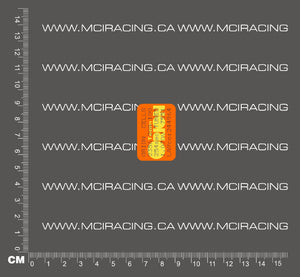 1/10TH BATTERY RC SUB C CELL - MATCHED BATTERY LABEL - ORION ORANGE AND YELLOW
