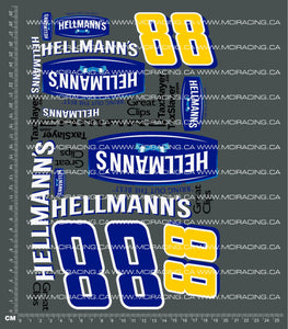 1/10TH NASCAR - HELLMANN'S DECALS