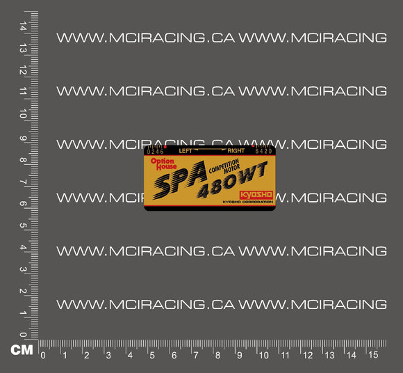 540 MOTOR DECALS - KYOSHO 480 WT SPA