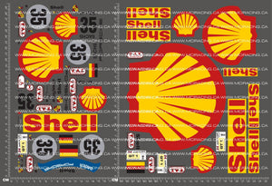 1/10TH PORSCH - 962 SHELL V1 DECALS