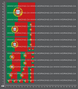 1/10TH FLAGS - PORTUGAL DECALS