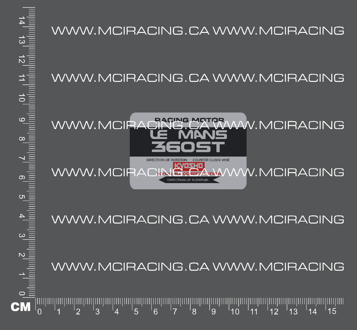 540 MOTOR decal - KYOSHO LEMANS 360ST – Mciracing.ca
