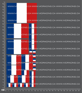 1/10TH FLAGS - FRANCE DECALS