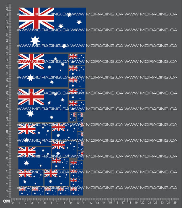 1/10TH FLAGS - AUSTRALIA DECALS