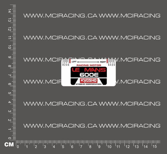 540 MOTOR DECALS - KYOSHO LEMANS 600E