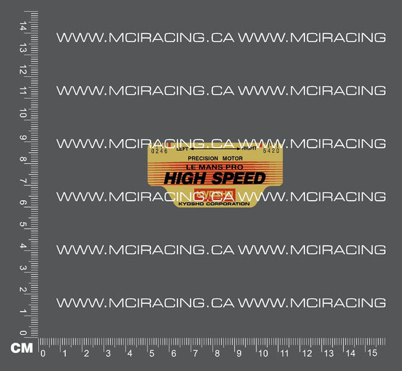 540 MOTOR DECAL - LE MANS PRO - HIGH SPEED