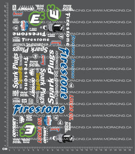 1/10TH MONSTER TRUCK - SPARK PLUGS DECALS FB