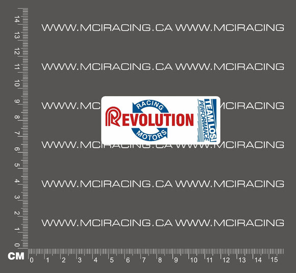540 MOTOR DECAL - LOS RACING REVOLUTION MOTORS - WHITE