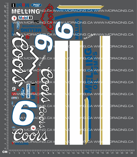 1/10TH COO MELLING THUNDERBIRD DECALS