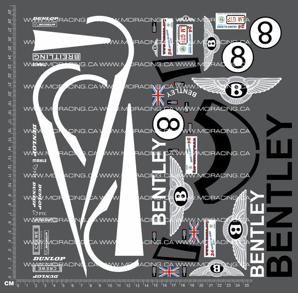 1/10TH BENTL - SPEED 8 DECALS