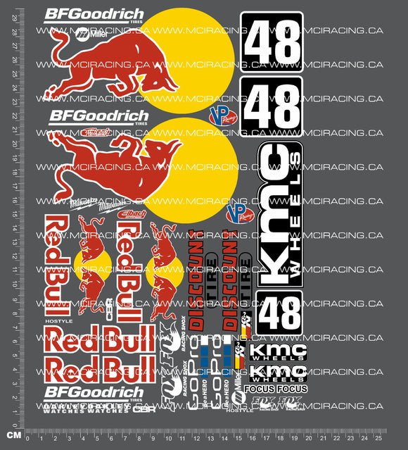 1/10TH SHORT COURSE TRUCK - BULL DECALS