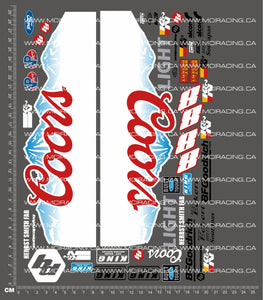 1/10TH SHORT COURSE TRUCK - COORS LIGHT DECALS V2