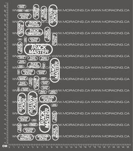 1/10TH TRACK MASTER DECALS