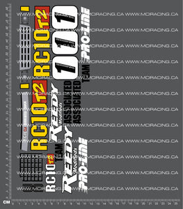 1/10TH ASSOCIAT - RC10 T2 - BOX ART DECALS