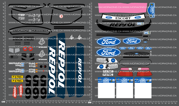 1/10TH KYO - FOR ESCORT WRC DECALS