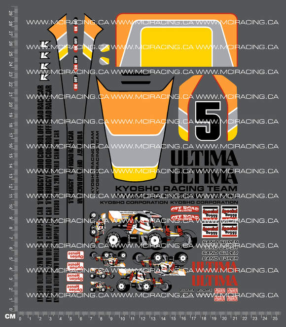1/10TH KYO - ULTIMA RE-RE DECALS - SHEET 1