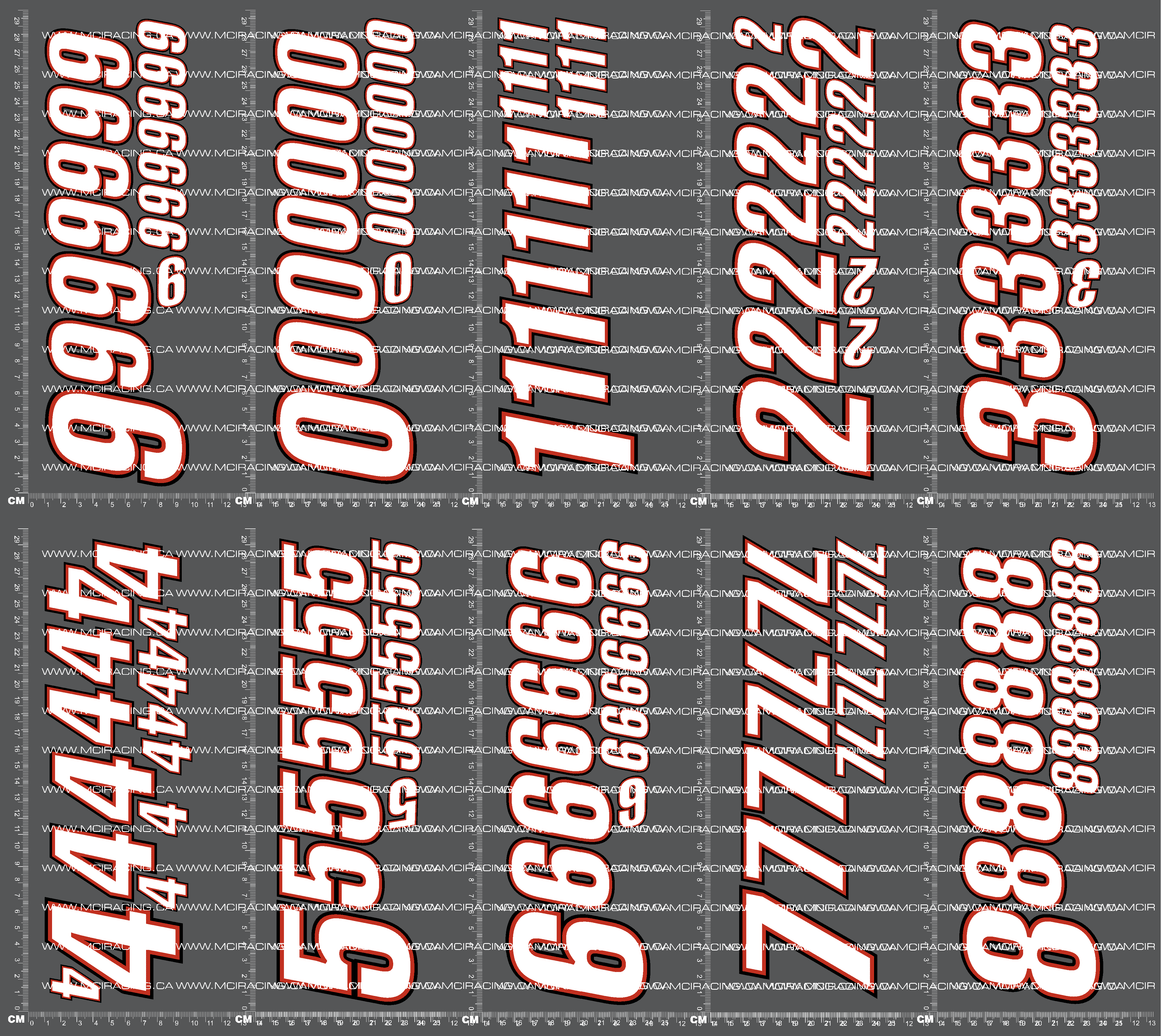 NUMBER DECALS – Mciracing.ca