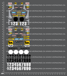 1/12TH TAM 14022 - DUCATI NCR RACER 900 DECALS